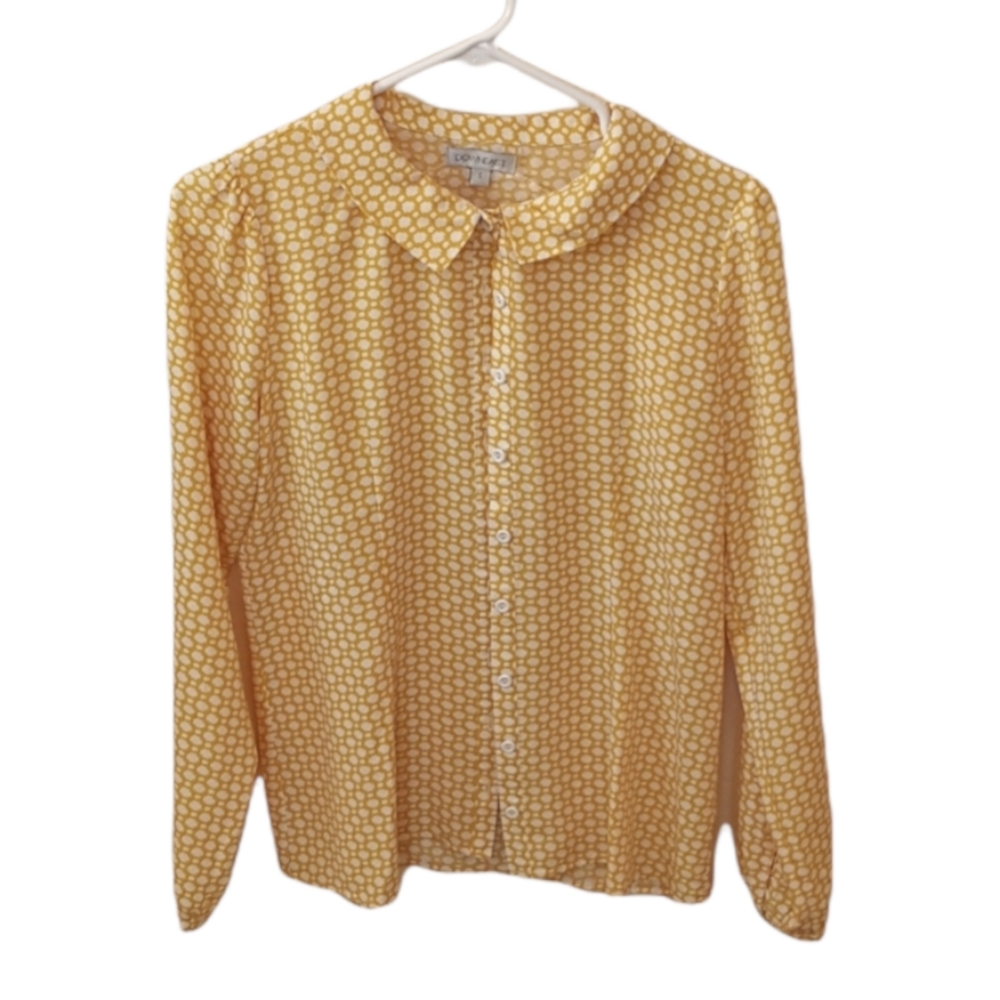 DOWN EAST Yellow and white blouse